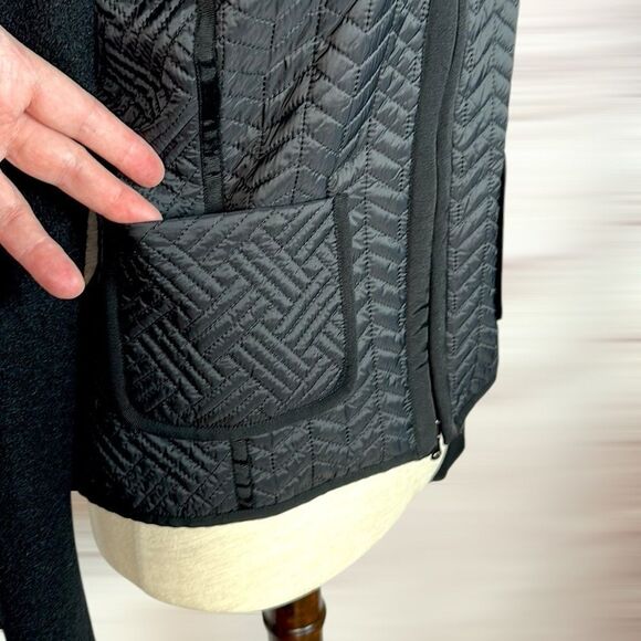 NWOT PINKO Black Short Jacket Quilted Front Full Zip size US 8 - Picture 7 of 14